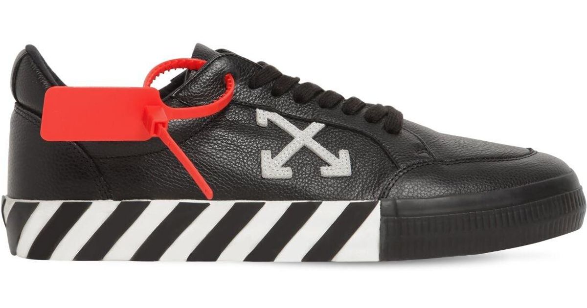 off white vulcan low leather trainers
