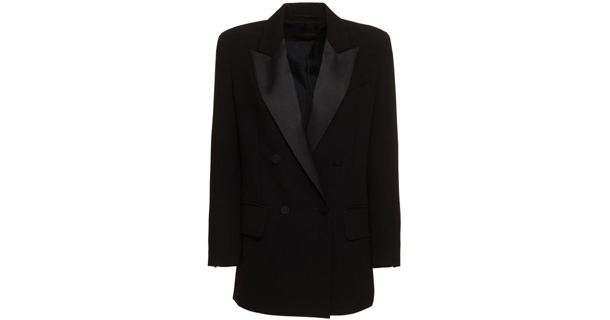 ジャケット Max Mara Gabarra Double-Breasted Jacket In Cady MAX MARA Gabarra double-breasted jacket in cady - Black