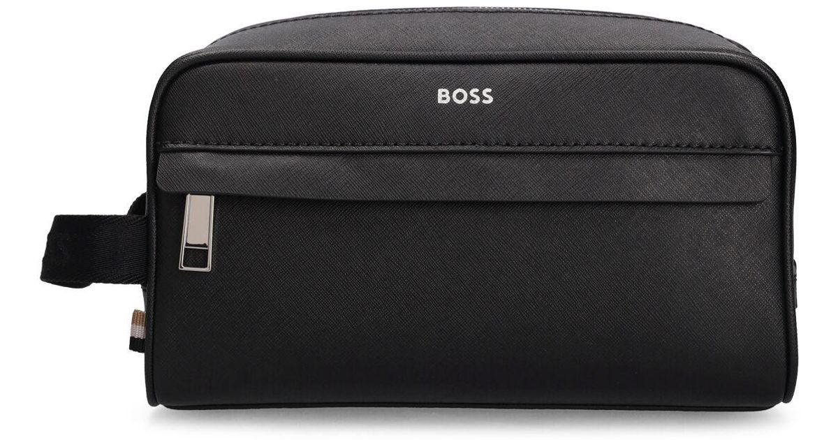 BOSS by HUGO BOSS Zair Logo Toiletry Bag in Black for Men Lyst UK