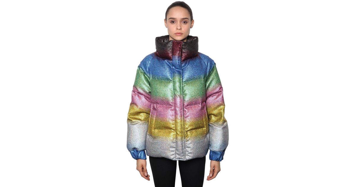 Marco De Vincenzo Rainbow Gradient Padded Jacket | Lyst Australia