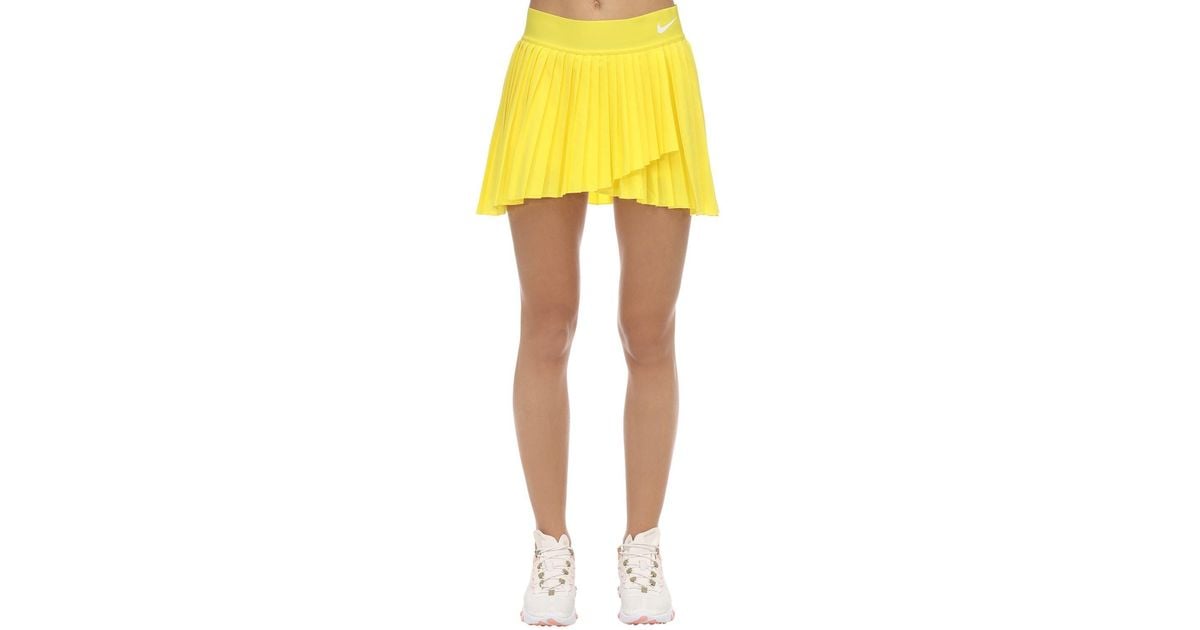 nike yellow tennis skirt