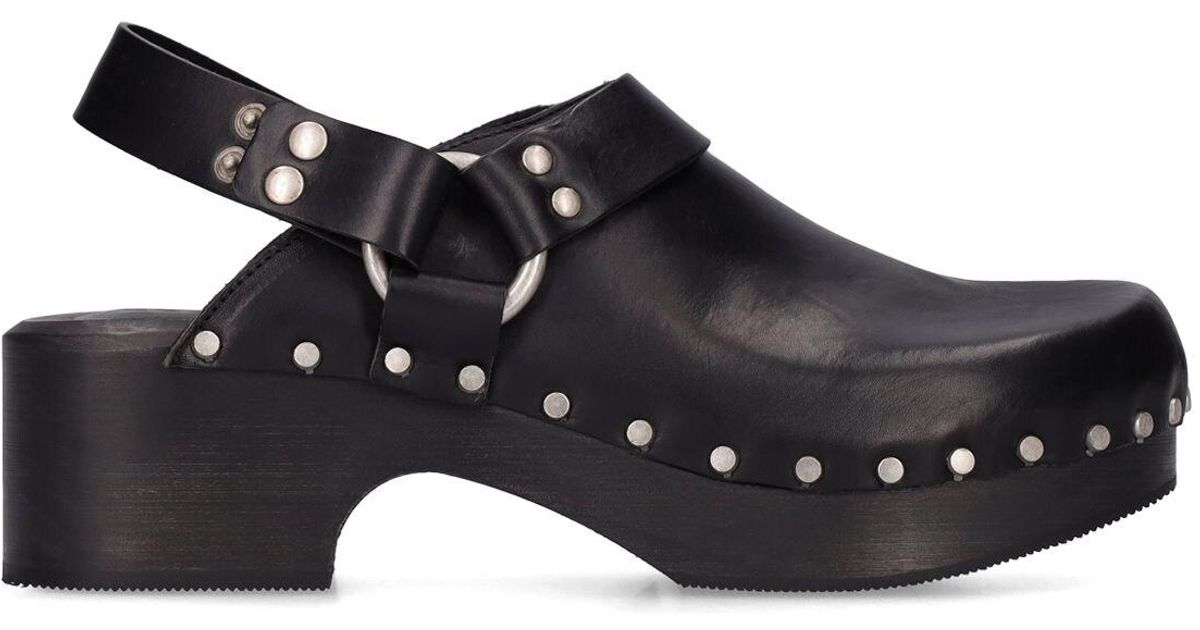 RE/DONE 70s Studded Slingback Clogs in Black | Lyst UK