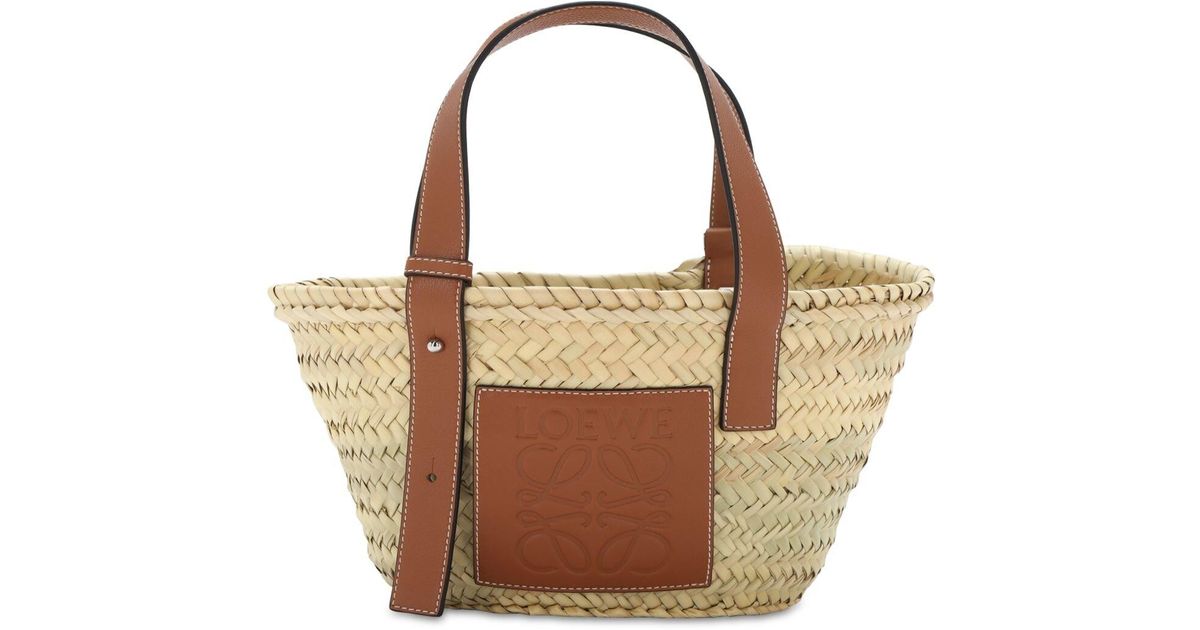 Bolso Cesta De Paja Loewe de Cuero de color Neutro | Lyst