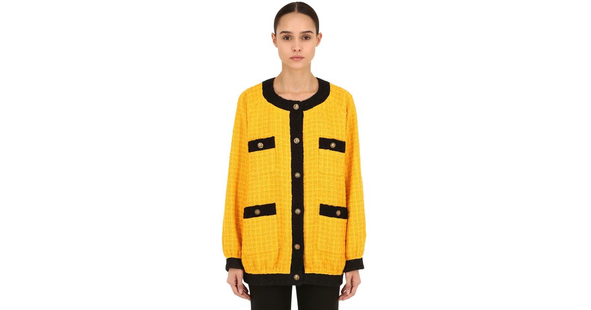 gucci yellow tweed jacket
