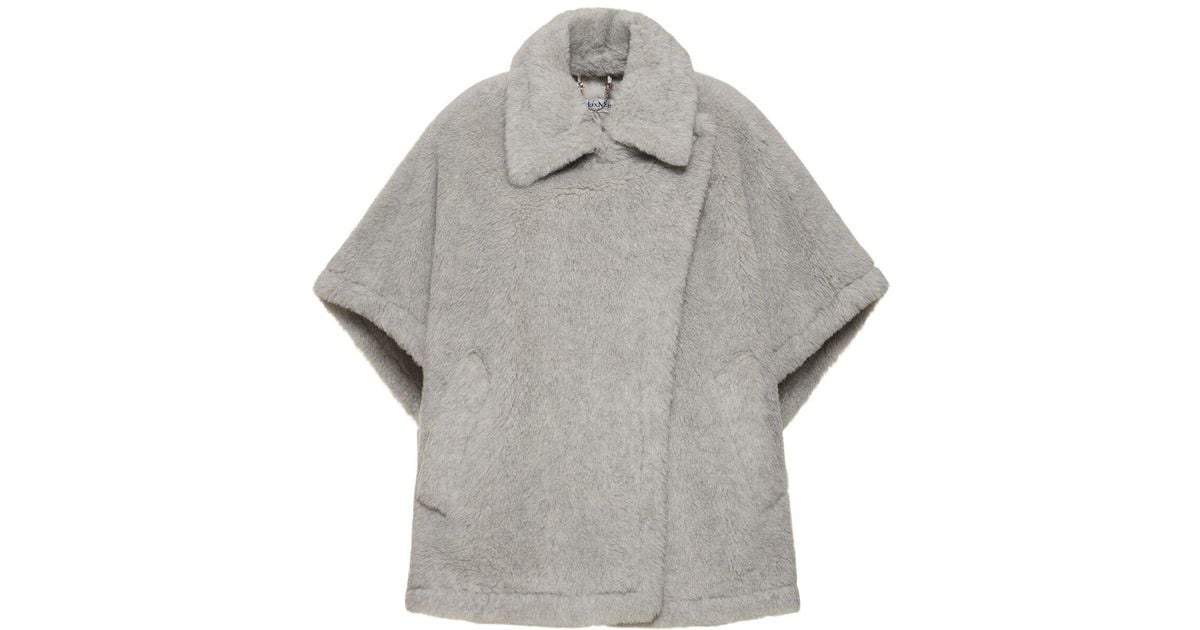 最も完璧な Max Mara Tebe2 テディケープ グレー | Lyst ジャケット・アウター