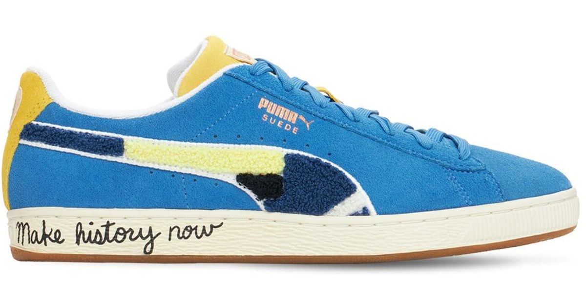 PUMA Suede Classic X Black Fives Sneakers in Blue for Men - Lyst