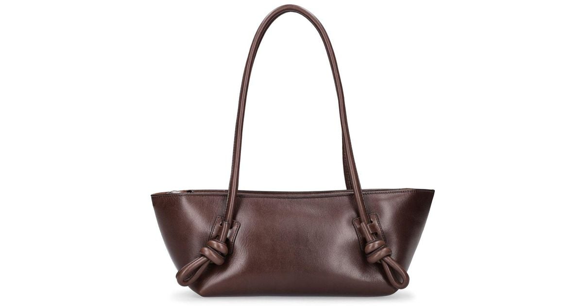 Hereu Fleca Knotted Leather Baguette Bag in Smoke (Brown) Lyst