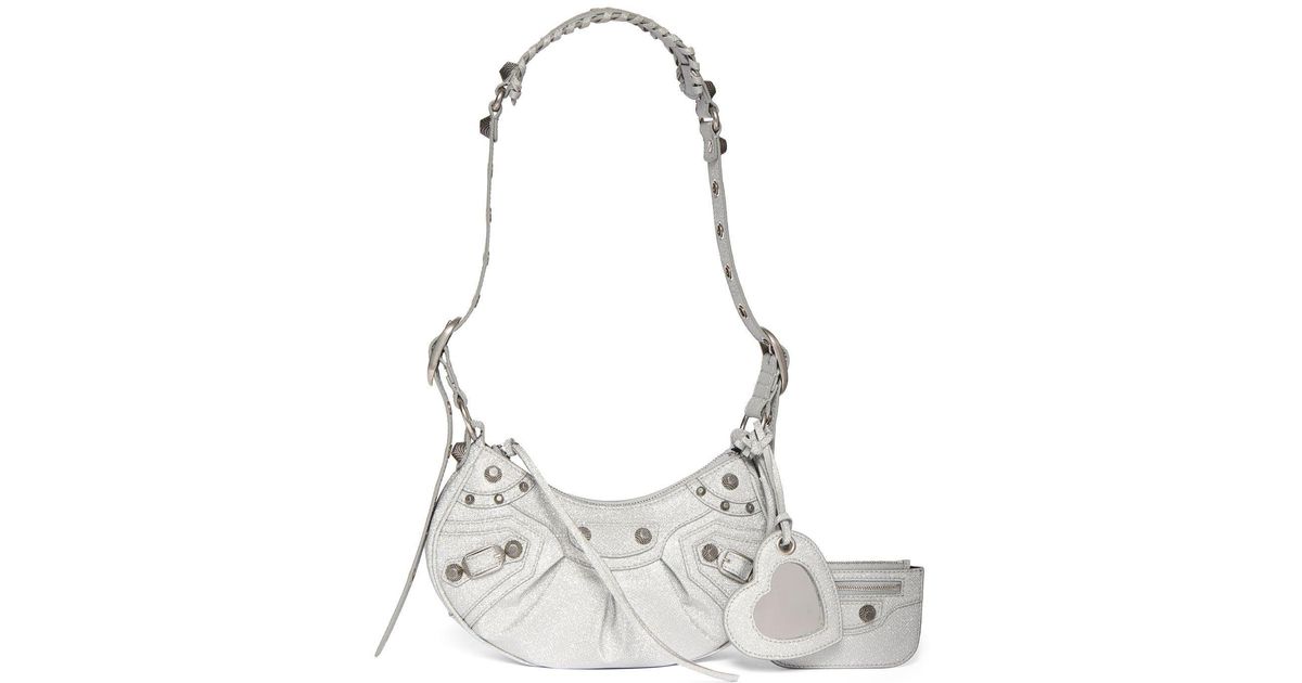 Women's Le Cagole Xs Shoulder Bag Graffiti in White