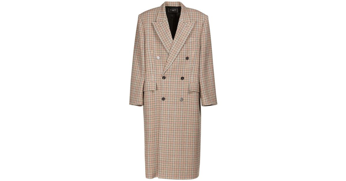 Balenciaga Boxy Asymmetric Wool Coat in Beige (Natural) for Men | Lyst