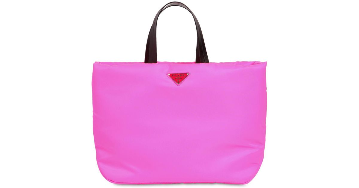 pink prada tote bag