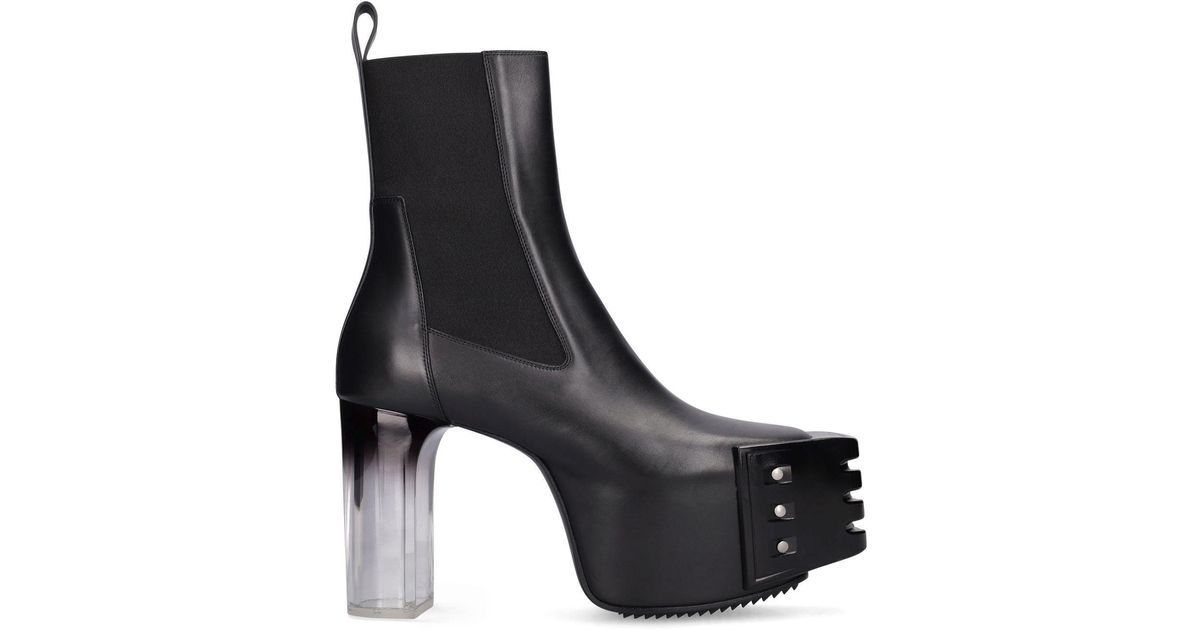 Rick Owens Grill Kiss Leather Boots in Black for Men | Lyst