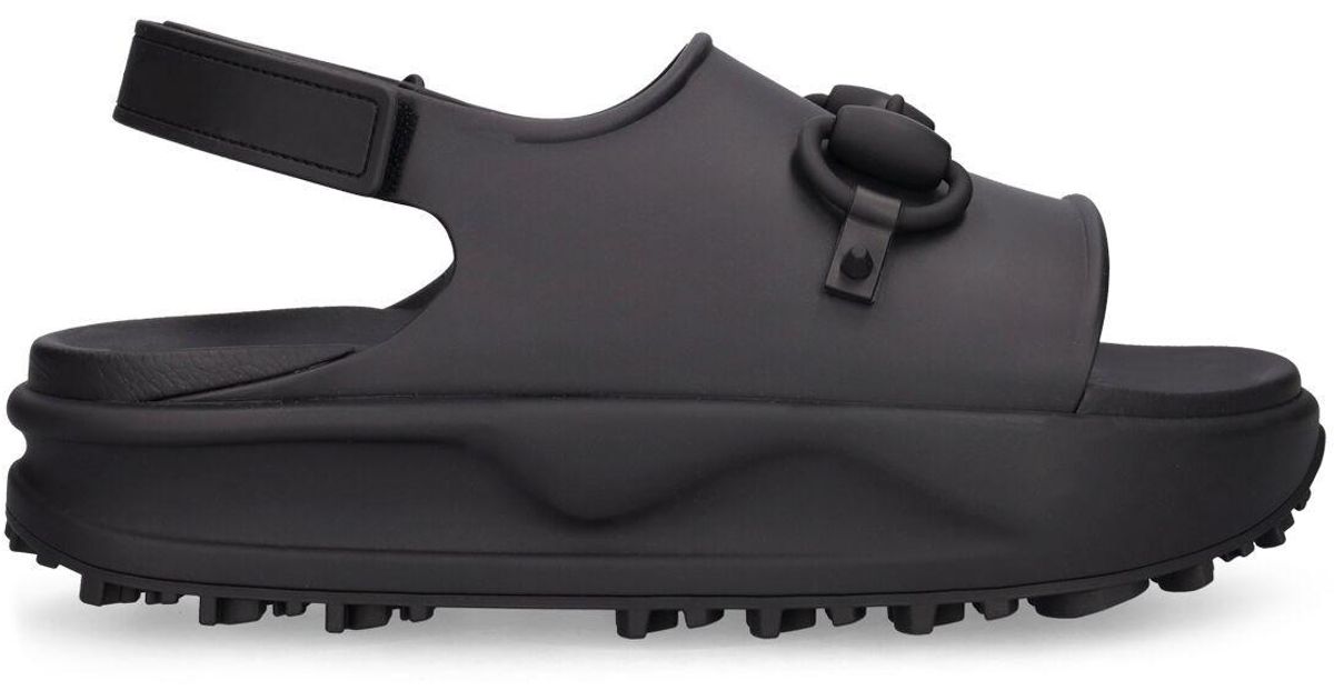 Gucci New Miami Rubber Sandals in Black for Men | Lyst