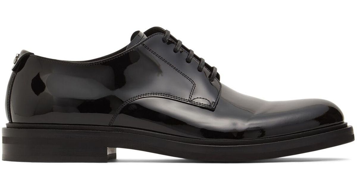 Dolce & Gabbana Black Patent Leather Derby Formal Dress Shoes main image 0