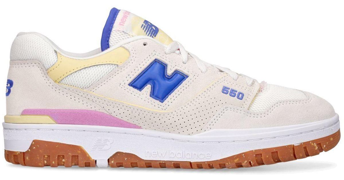 New Balance 550 Sneakers In Beige Suede in White | Lyst