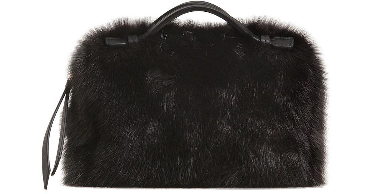 mink fur bag