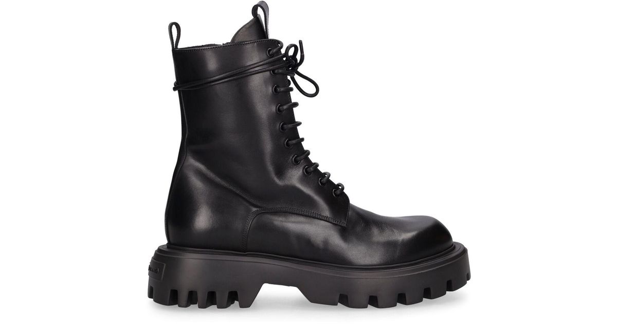 Mattia Capezzani Gaucho Leather Lace-up Boots in Black for Men | Lyst