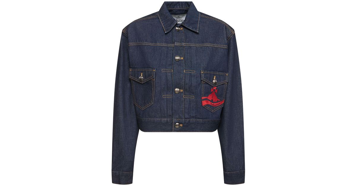 Vivienne Westwood｜DENIM JACKETS (CROPPED MARLENE JACKET Vivienne Westwood Marlene Cropped Denim Jacket - L | Coggles