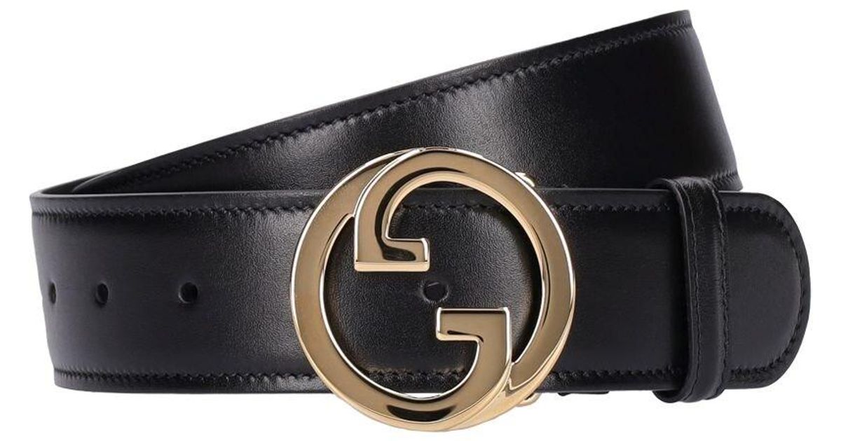 Gucci 4cm Leather Belt in Black for Men Lyst