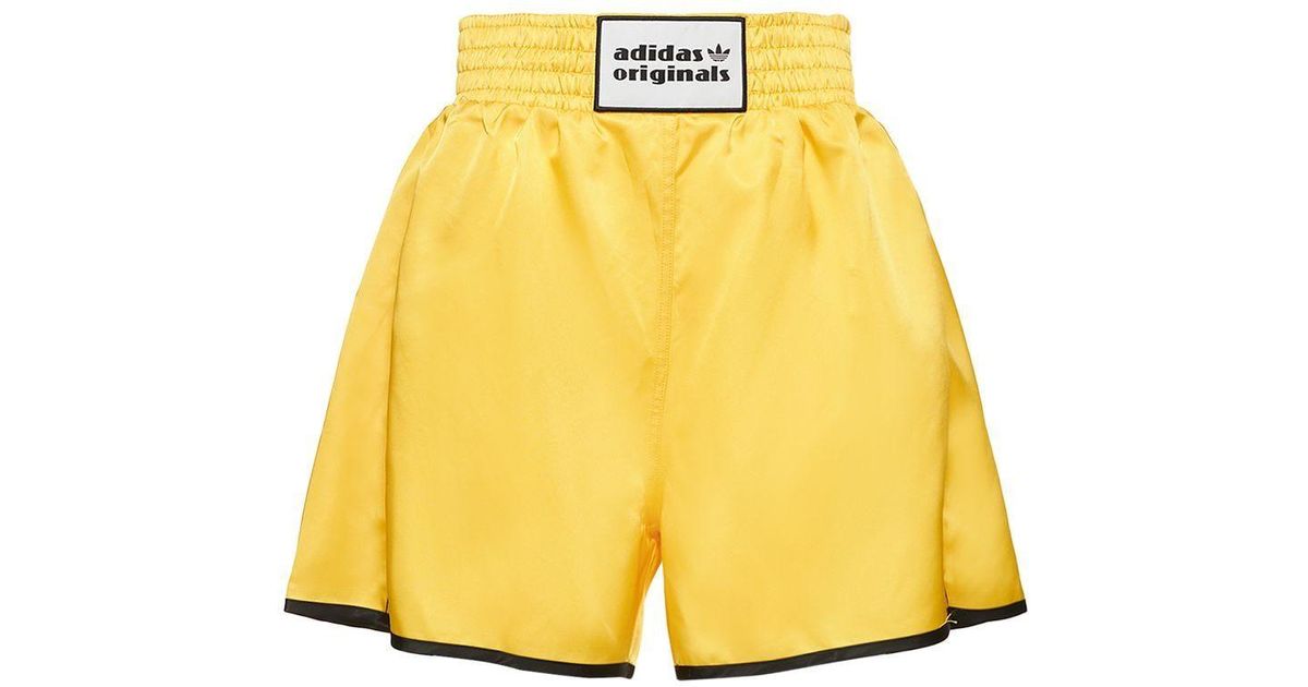 adidas Originals Boxing Shorts in Yellow | Lyst
