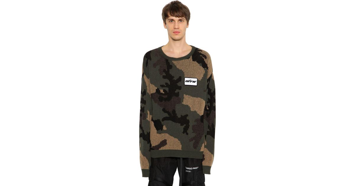 oversized camo cardigan