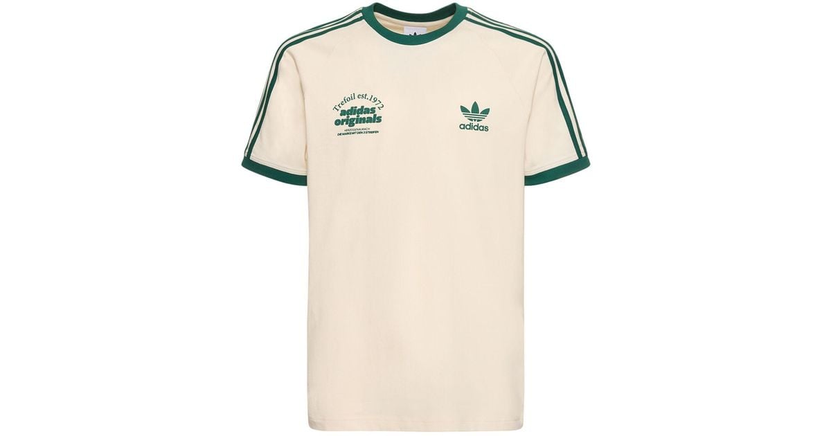 Adidas green and white t shirt hot sale