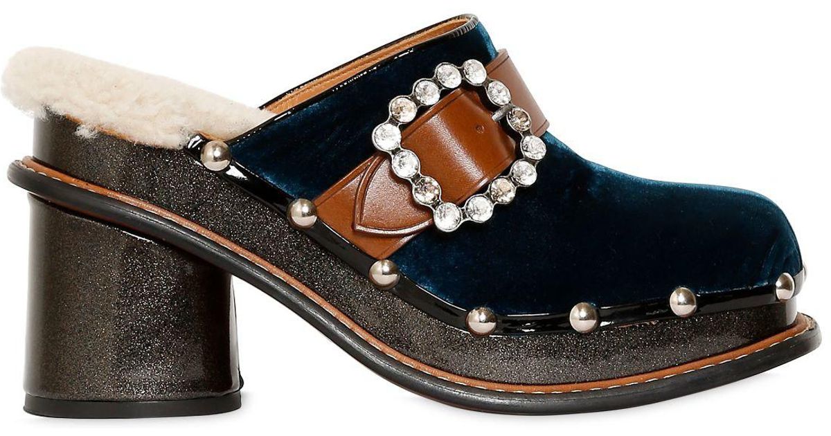 velvet clogs
