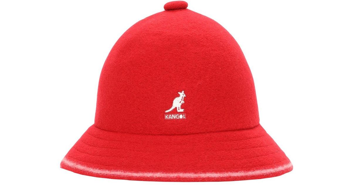 Kangol Wool Blend Bucket Hat in Red for 