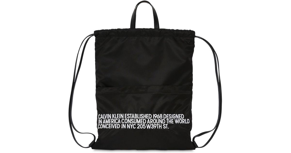 calvin klein drawstring backpack