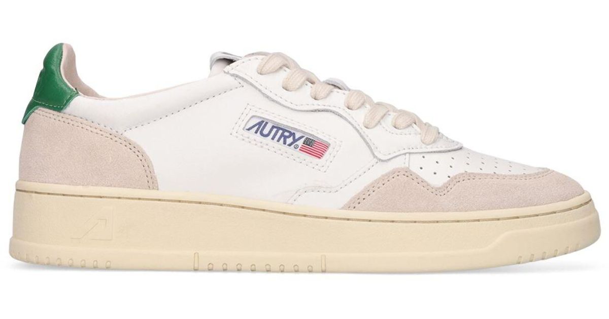 Autry Leather 35mm Medalist Low Sneakers in White | Lyst UK