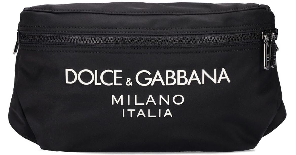 Sac banane en cuir et nylon à logo Dolce & Gabbana pour homme en coloris  Noir | Lyst