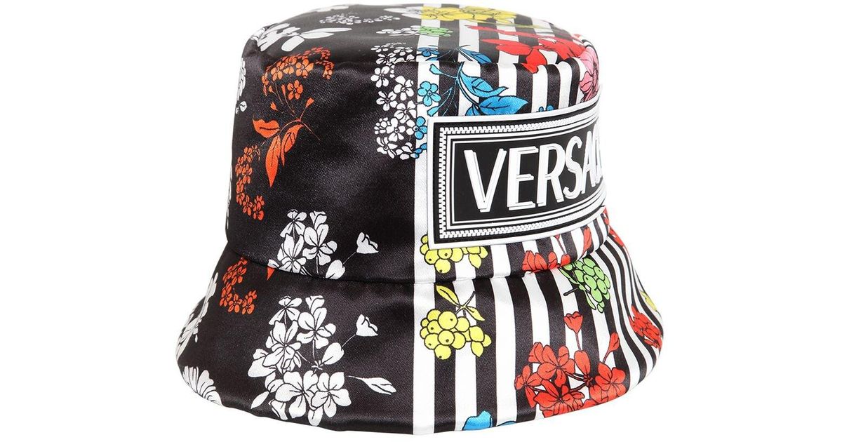 Versace Logo Printed Bucket Hat - Lyst