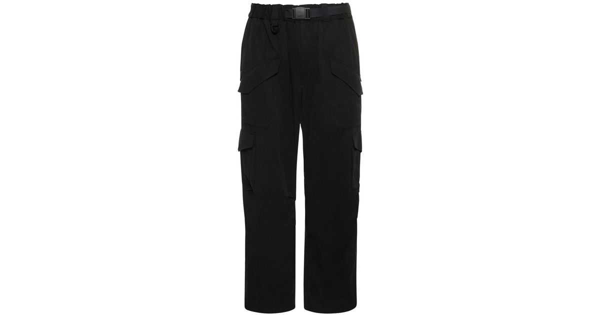 Y3 Utility Cargo Pants With Belt in Black for Men Lyst UK