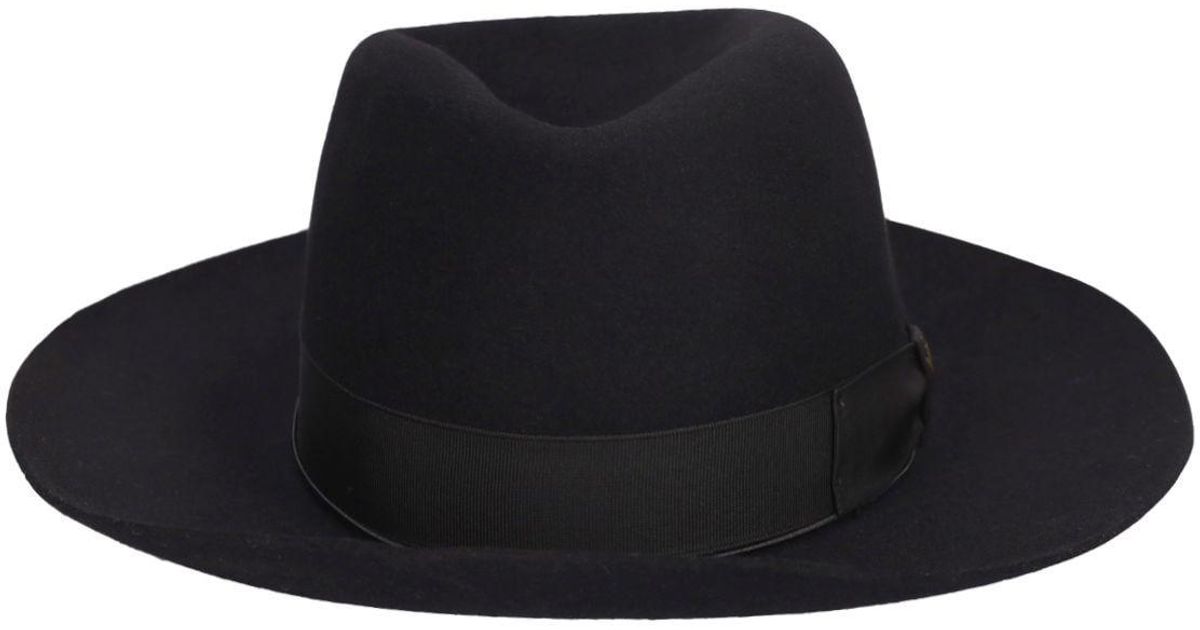 Borsalino Amedeo 7.5cm Brim Q.s. Felt Hat in Black for Men Lyst