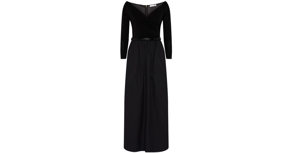 オールインワン・サロペット Max Mara Max Mara Kaiser Long Dress Max Mara Kaiser Stretch Jersey Long Dress in Black | Lyst UK