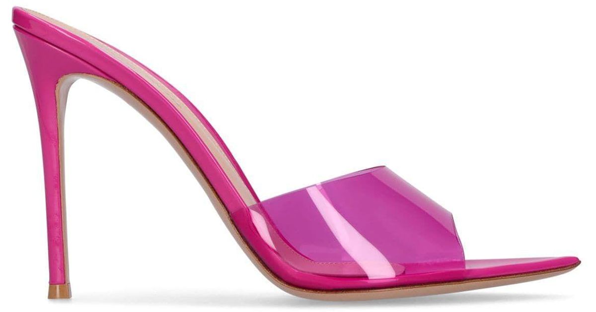 Gianvito Rossi 105mm Elle Pvc Mules in Pink | Lyst