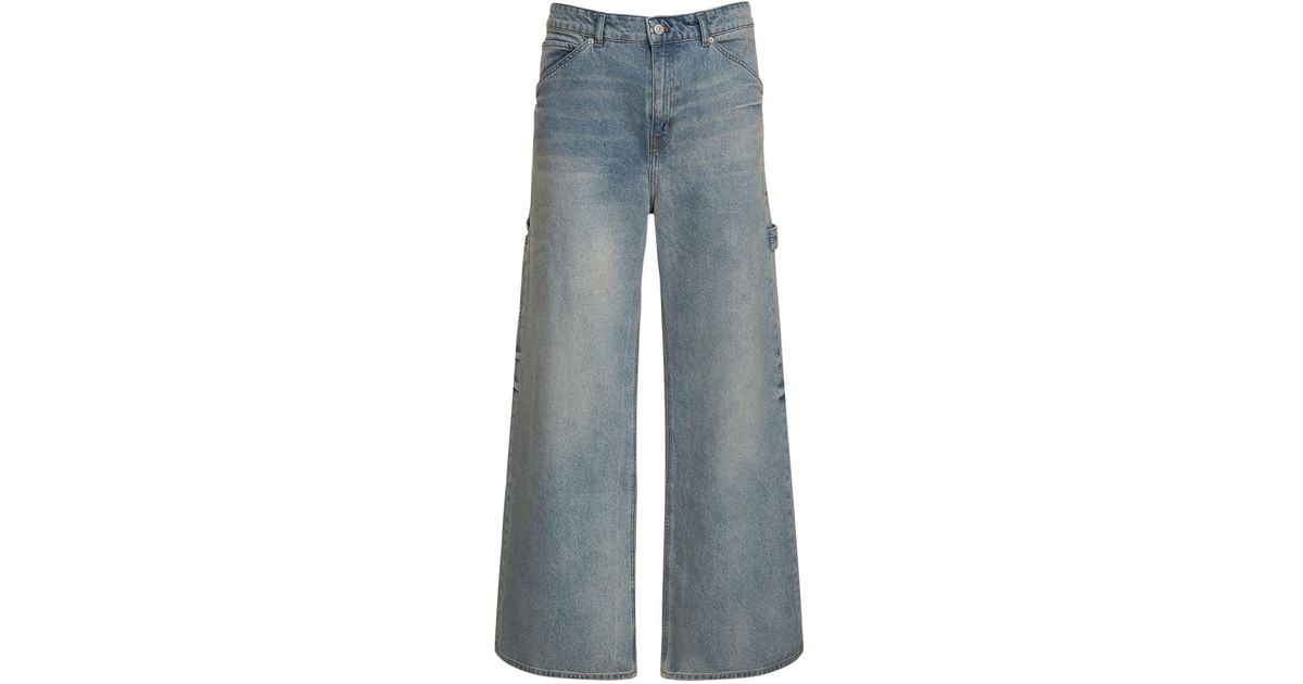 Courreges Dirty Blue baggy Denim Jeans for Men | Lyst