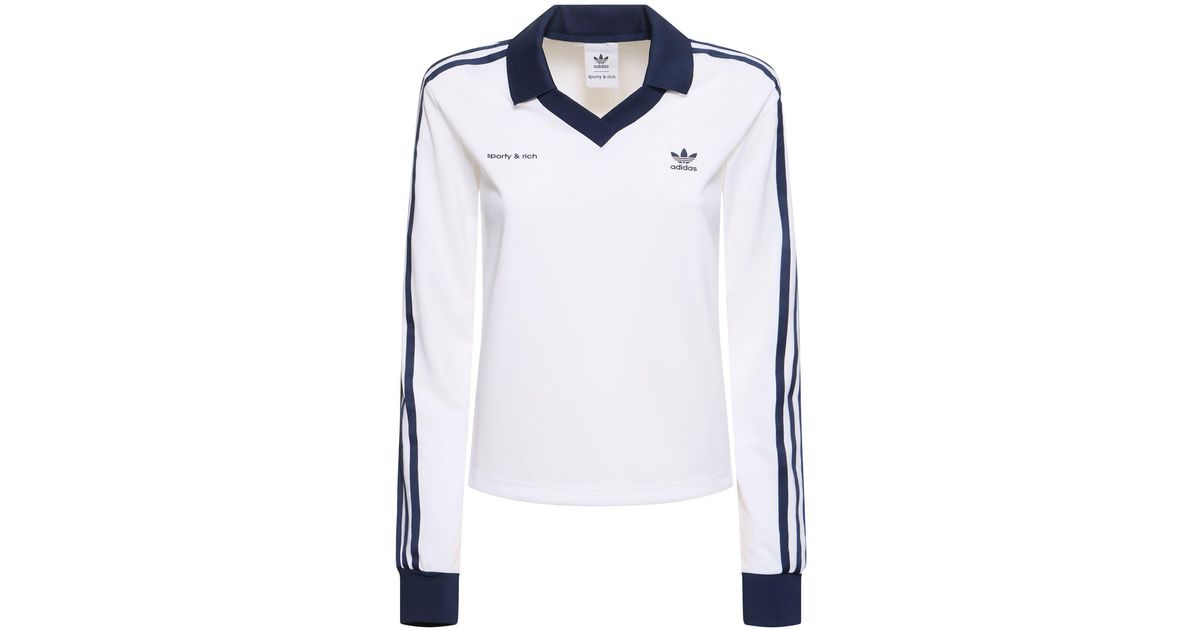 adidas Sporty & Rich 長袖ポロ ブルー | Lyst