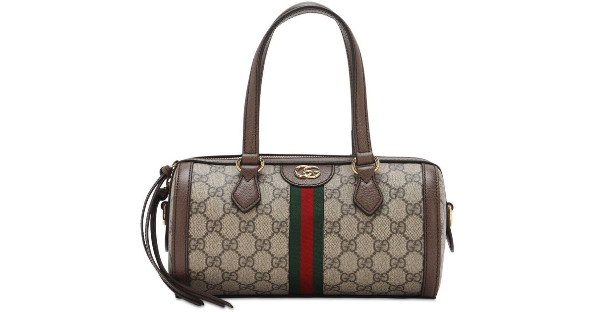 Gucci Ophidia gg Original Round Top Handle Bag in Brown | Lyst