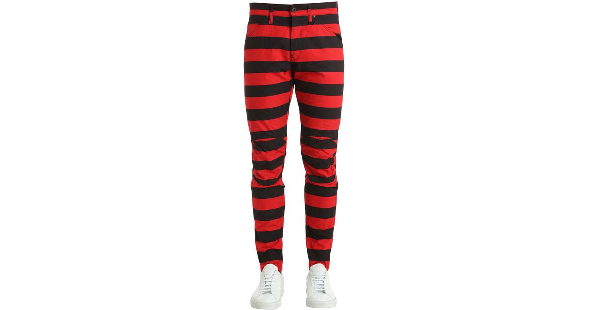 G-Star RAW Elwood Prison Stripe Denim Jeans in 27-28-29-30-31-32-33-34-36  (Red) for Men | Lyst Canada