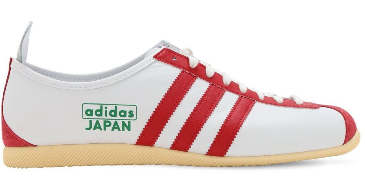 adidas Originals Leather Japan Sneakers in White/Red (Red) for Men | Lyst
