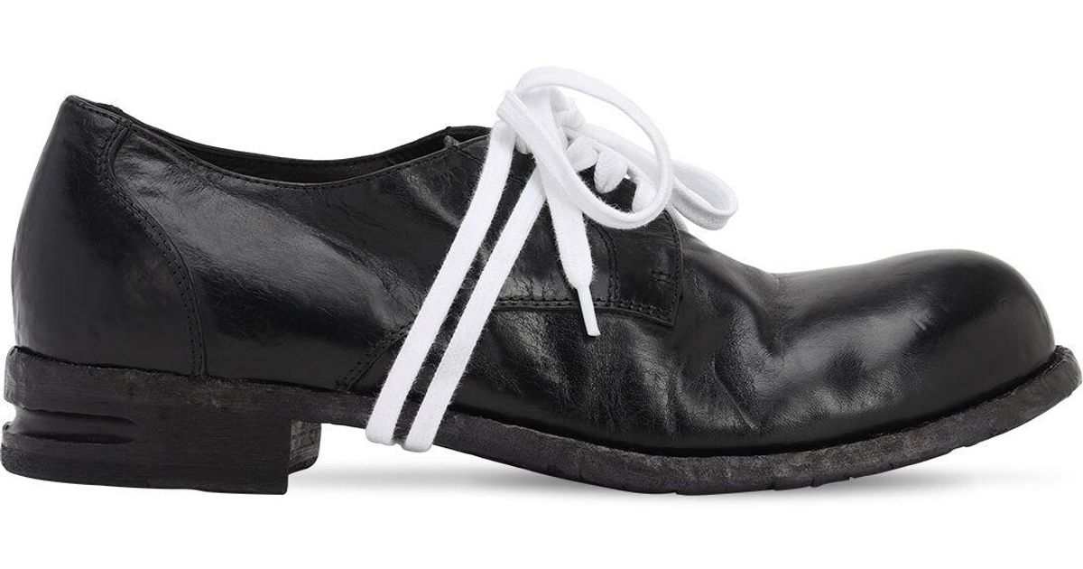 mattia capezzani leather derby lace up shoes