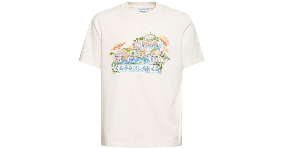 CASABLANCA The Road To Knowledge Printed T-shirt in White