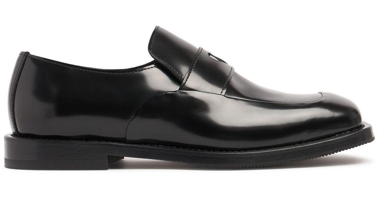【Moschino】ベルリンレザーローファー 30mm Moschino 30Mm Berlin Leather Loafers in Black | Lyst