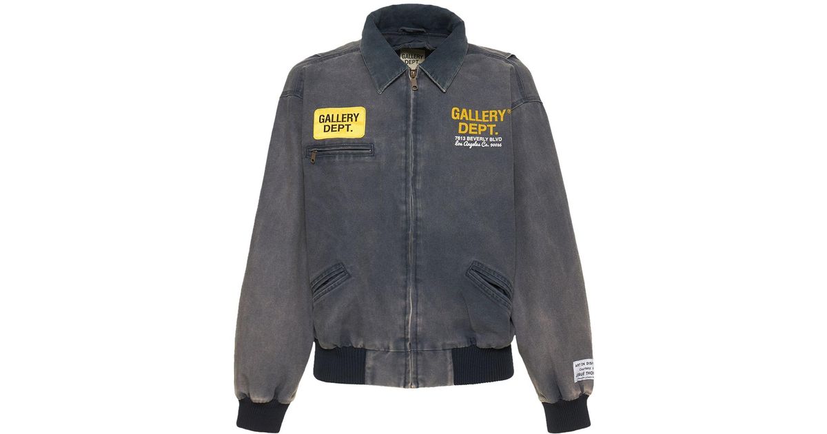 GALLERY DEPT. Mechanic Cotton Varsity Jacket in Gray for Men | Lyst