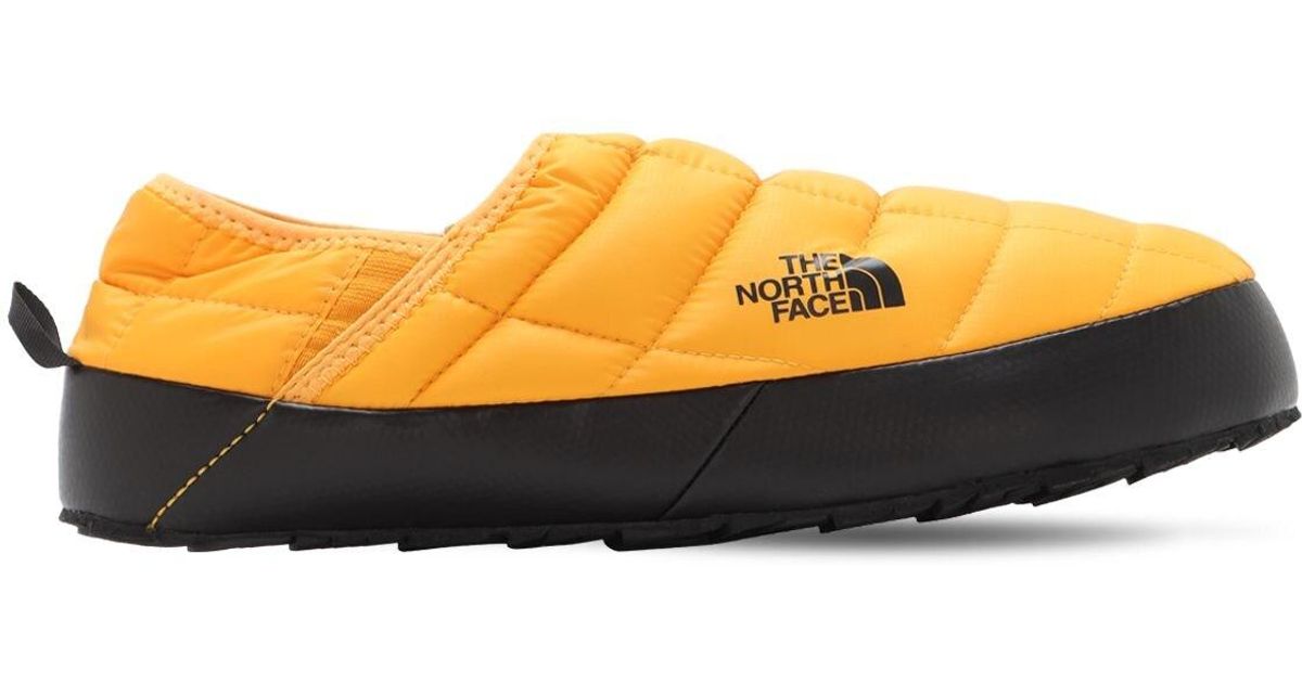 north face slippers yellow