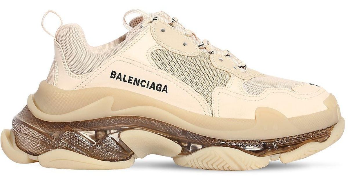 Balenciaga Leather Triple S Sneaker in Nude (Natural) - Save 40% - Lyst