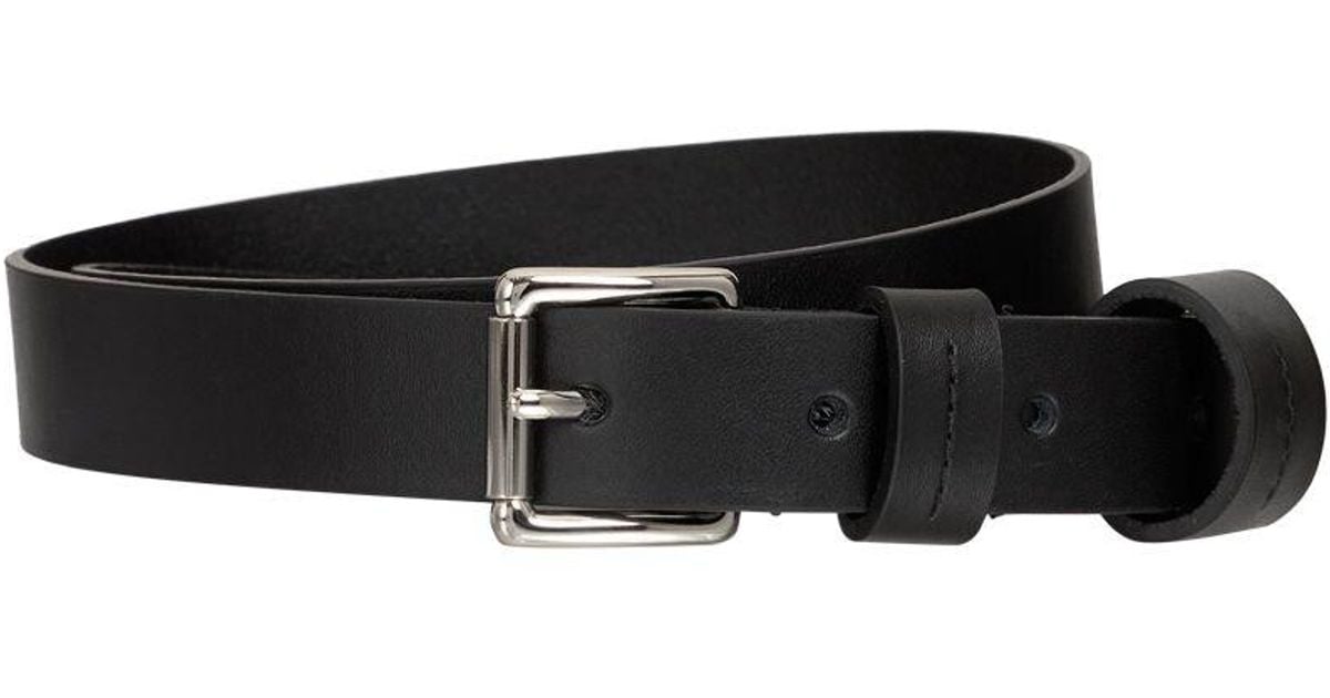 AMI 2.5cm Wide Leather Belt in Black for Men - Lyst
