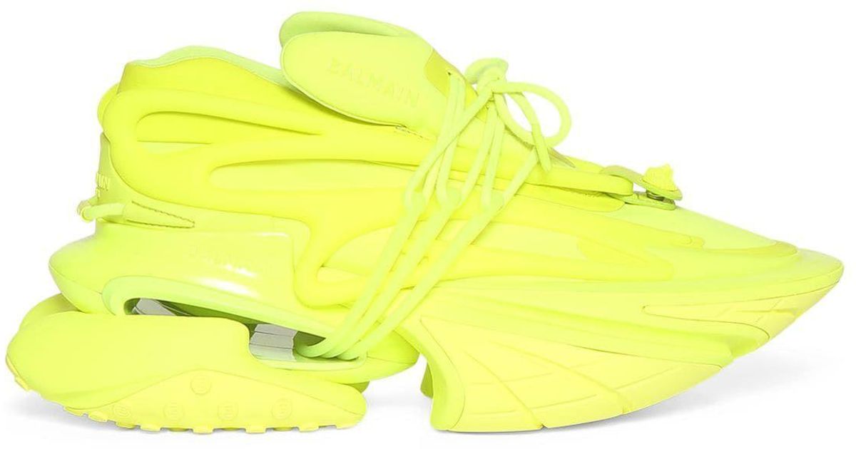 Balmain Unicorn Neoprene & Rubber Sneakers in Yellow for Men | Lyst