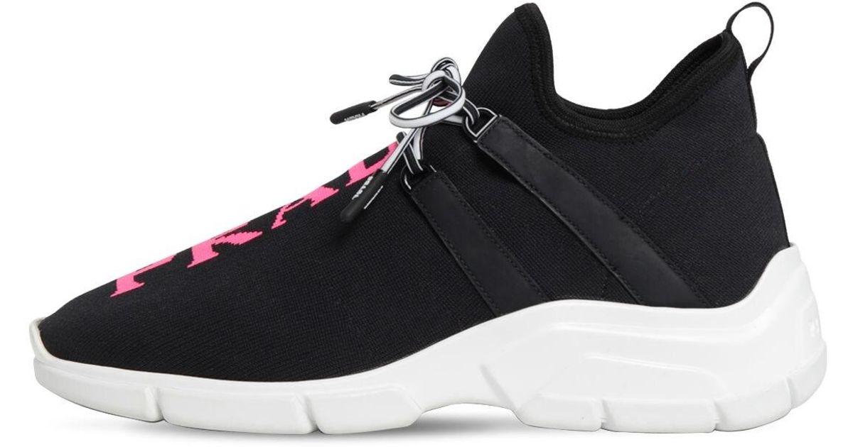 prada mesh and neoprene sneakers