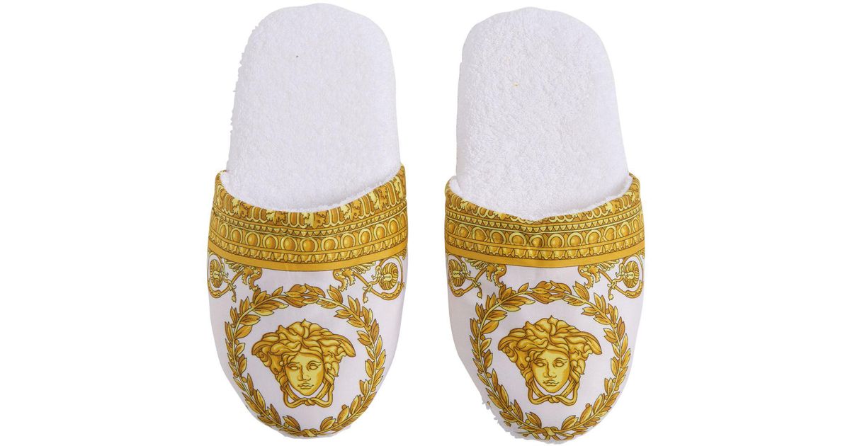 versace robe and slippers